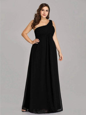 Serenity One Shoulder Chiffon Ruffle Bridesmaids Dress