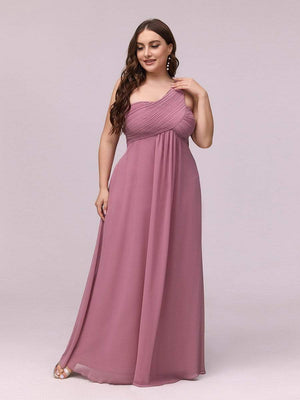 Serenity One Shoulder Chiffon Ruffle Bridesmaids Dress