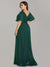 Jacqui Double V-Neck Ruffle Sleeve Bridesmaids Dress
