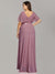 Jacqui Double V-Neck Ruffle Sleeve Bridesmaids Dress