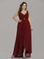 Double V Neck Rhinestones Bridesmaids Dress