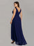 Double V Neck Rhinestones Bridesmaids Dress