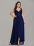 Double V Neck Rhinestones Bridesmaids Dress