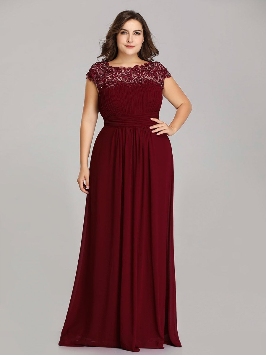 Shirley Lacey Neckline Bridesmaids Dress