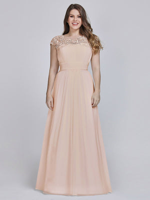 Shirley Lacey Neckline Bridesmaids Dress