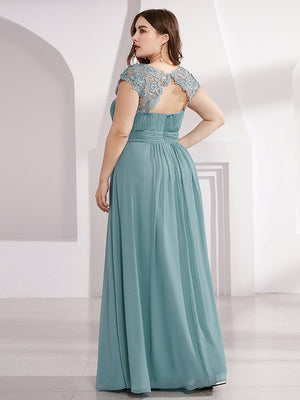 Shirley Lacey Neckline Bridesmaids Dress