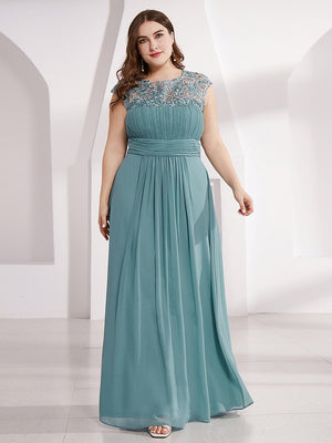 Shirley Lacey Neckline Bridesmaids Dress