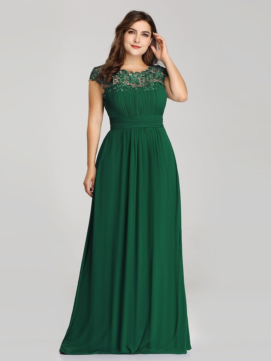 Shirley Lacey Neckline Bridesmaids Dress