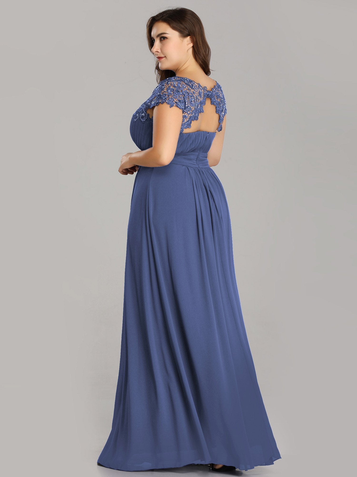 Shirley Lacey Neckline Bridesmaids Dress