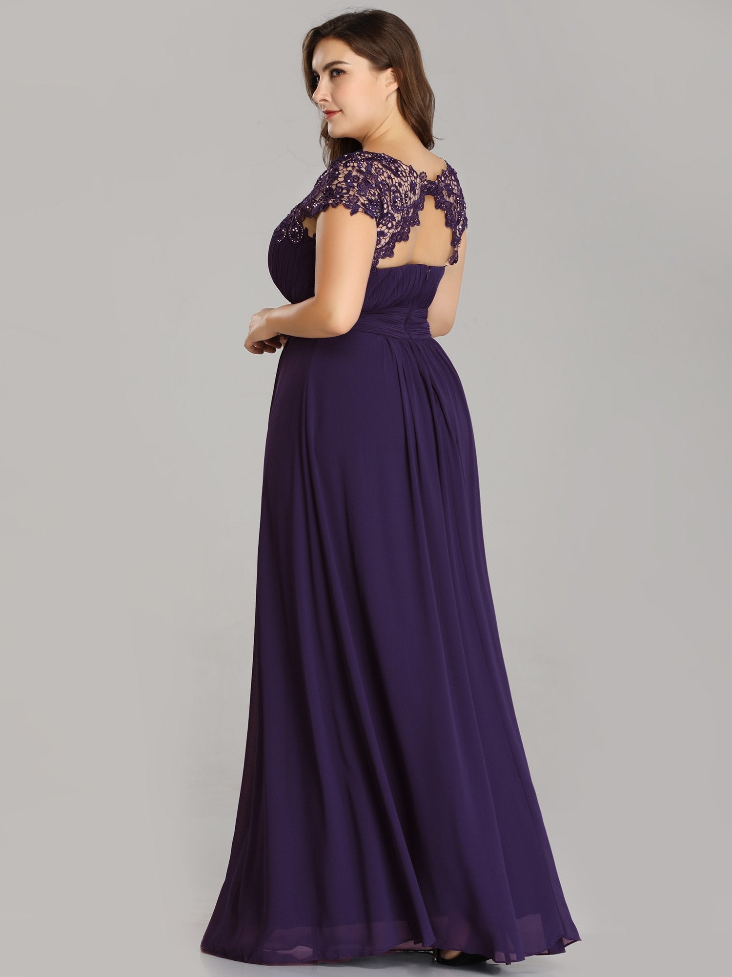 Shirley Lacey Neckline Bridesmaids Dress