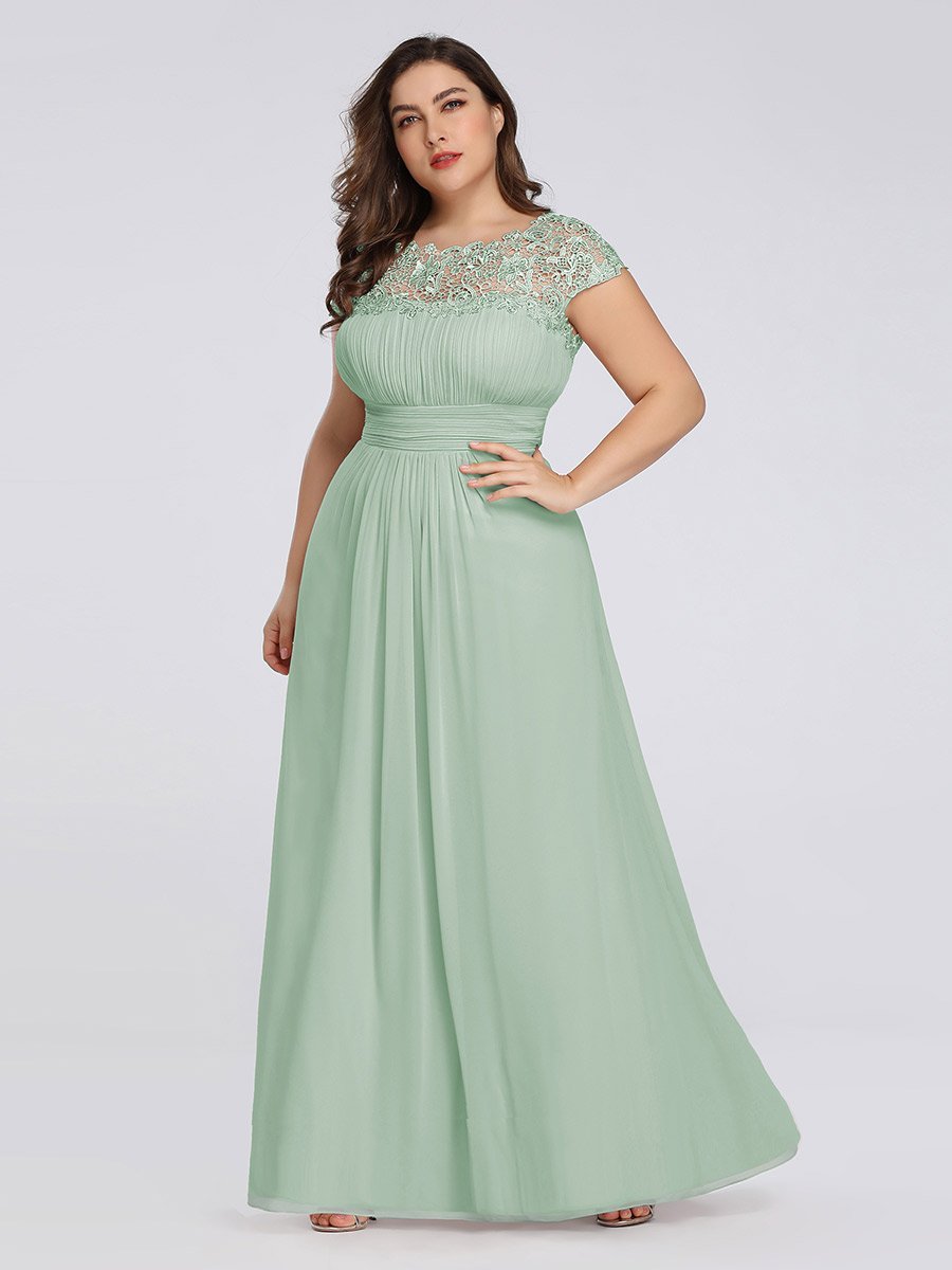 Shirley Lacey Neckline Bridesmaids Dress
