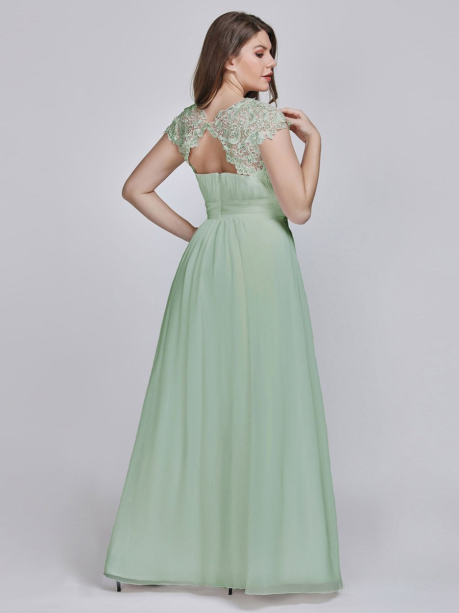 Shirley Lacey Neckline Bridesmaids Dress