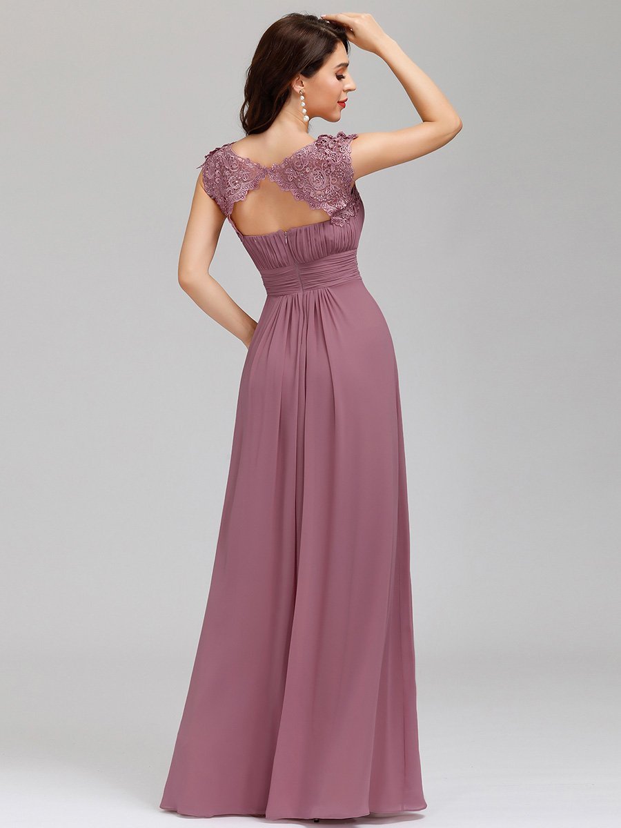 Shirley Lacey Neckline Bridesmaids Dress