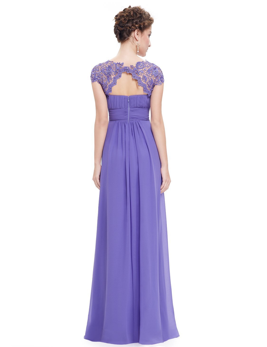 Shirley Lacey Neckline Bridesmaids Dress