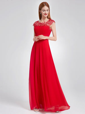 Shirley Lacey Neckline Bridesmaids Dress