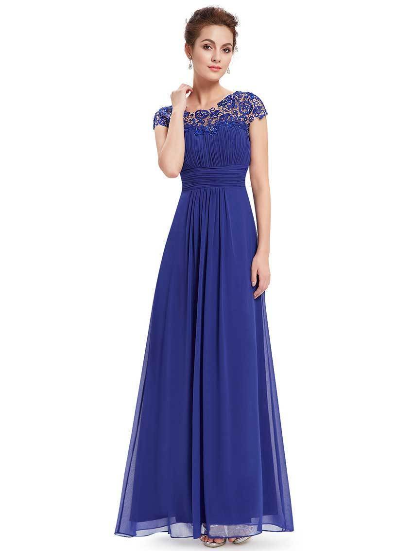Shirley Lacey Neckline Bridesmaids Dress