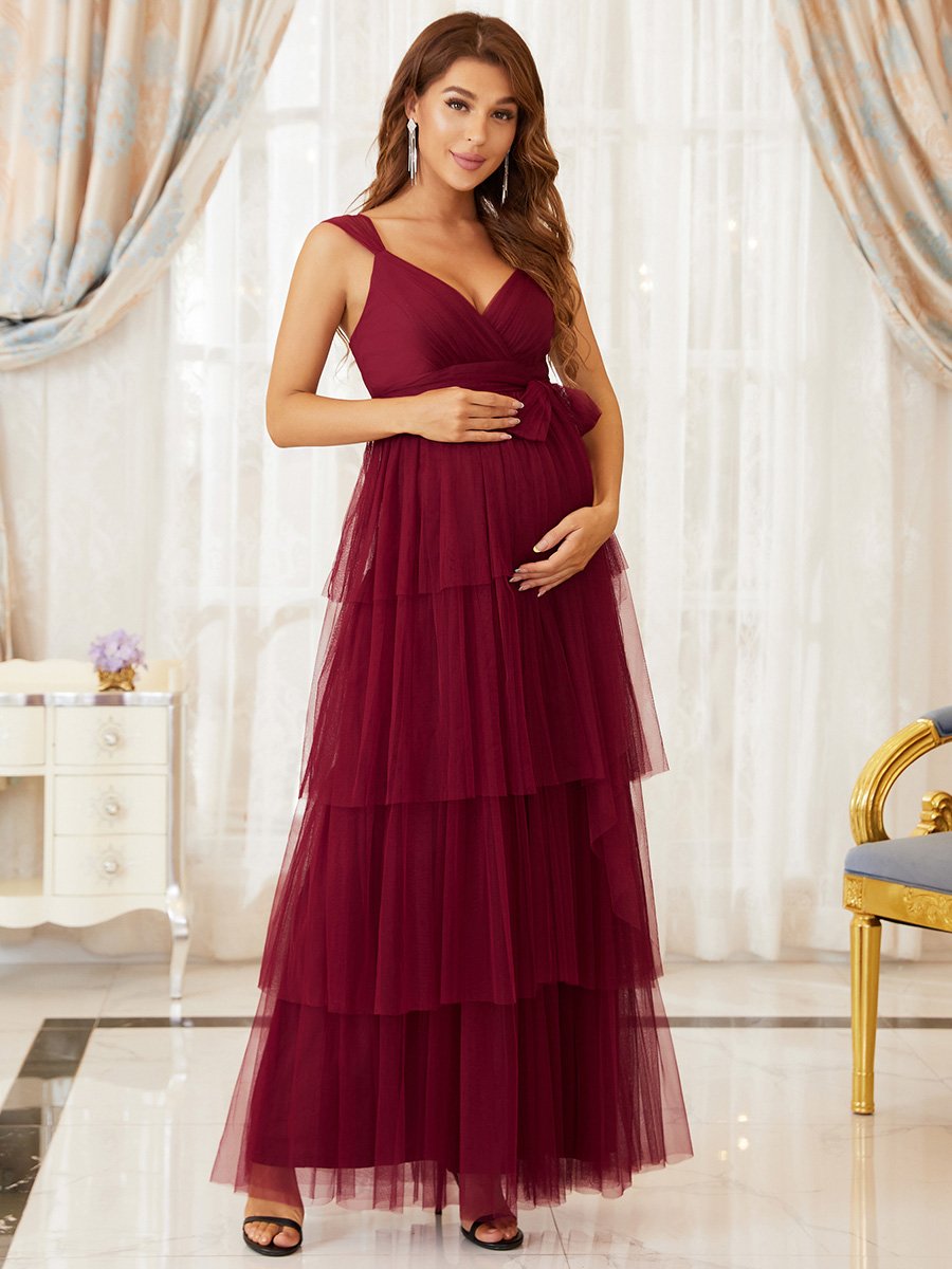 Maroon maternity bridesmaid sales dress