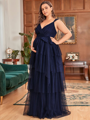 Sleeveless Layered Maternity Dress