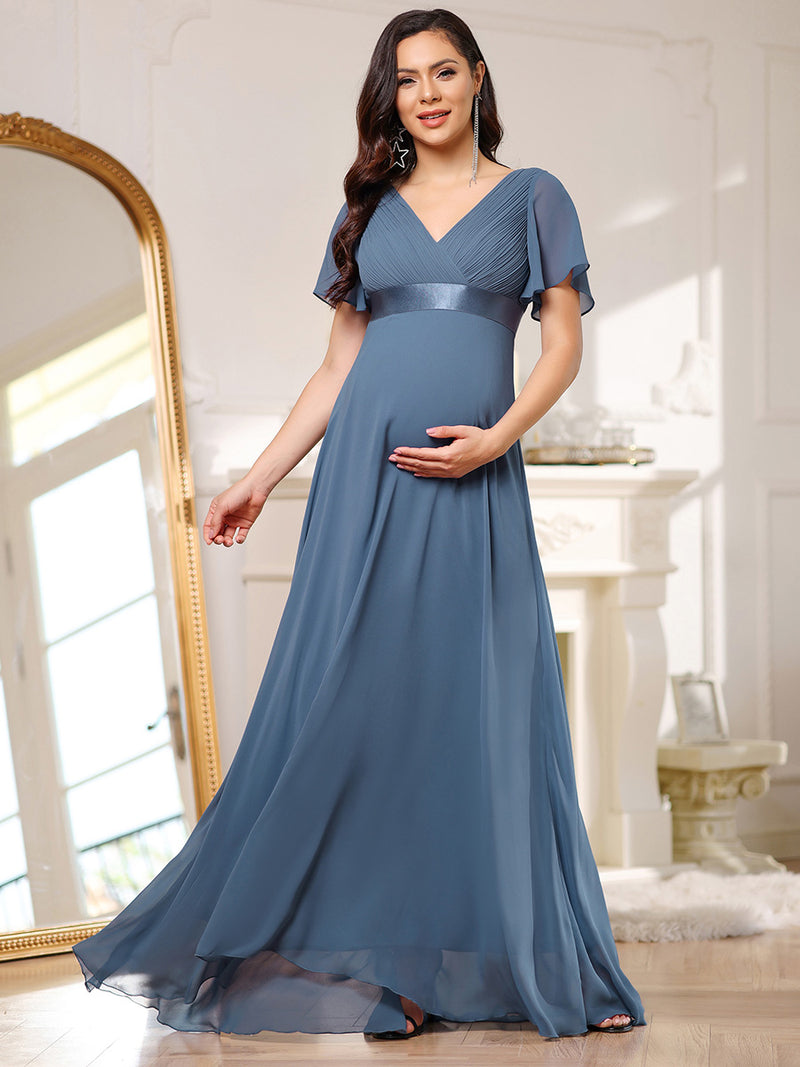 Dark green maternity deals bridesmaid dress