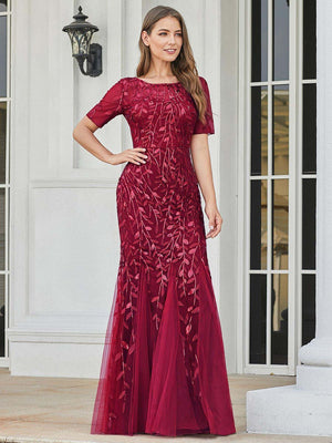 Lisa Sequin Fishtail Tulle Ball/Evening Dress