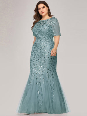 Lisa Sequin Fishtail Tulle Ball/Evening Dress