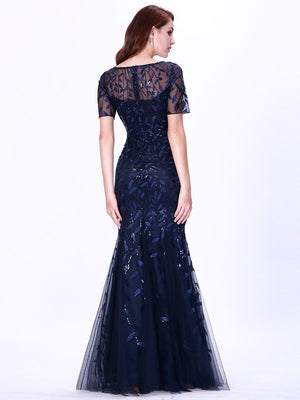 Lisa Sequin Fishtail Tulle Ball/Evening Dress