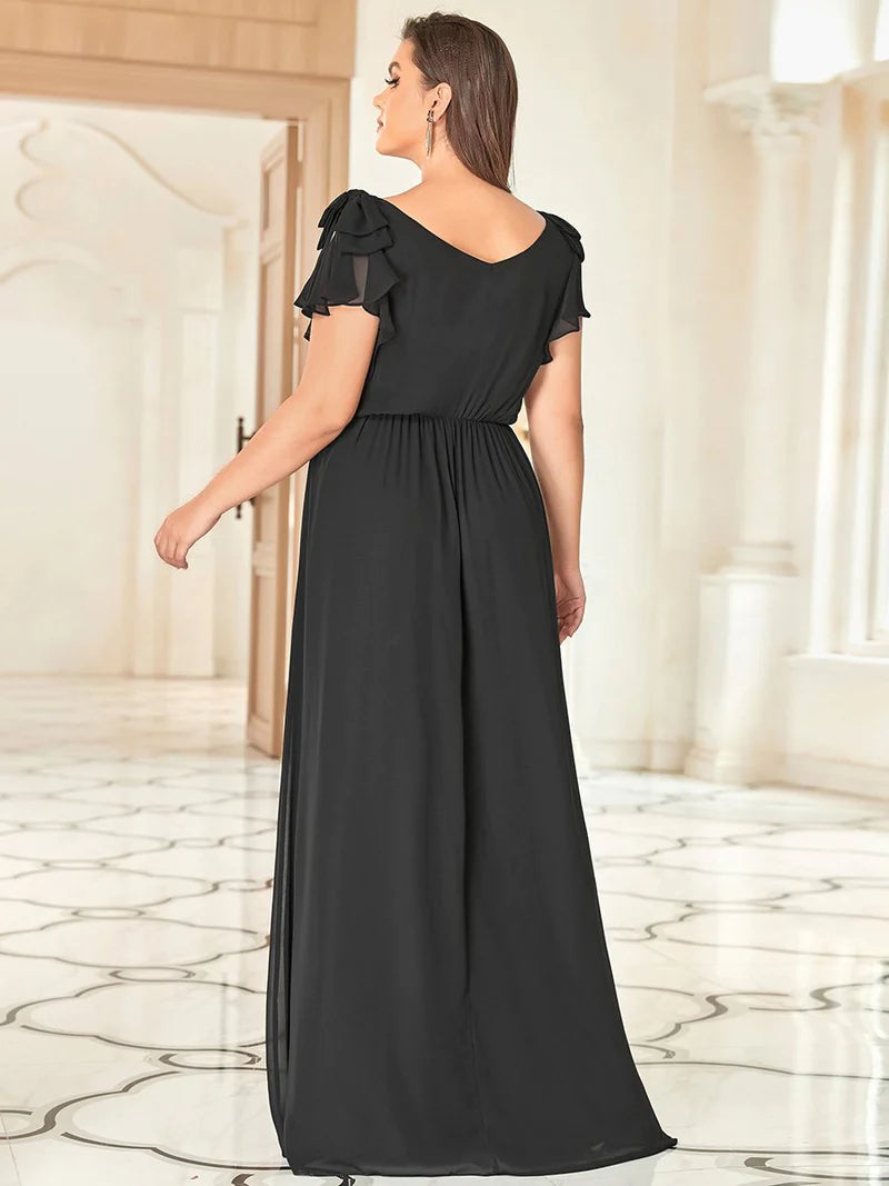 Jasmine Ruffle Sleeve Bridesmaids Dress