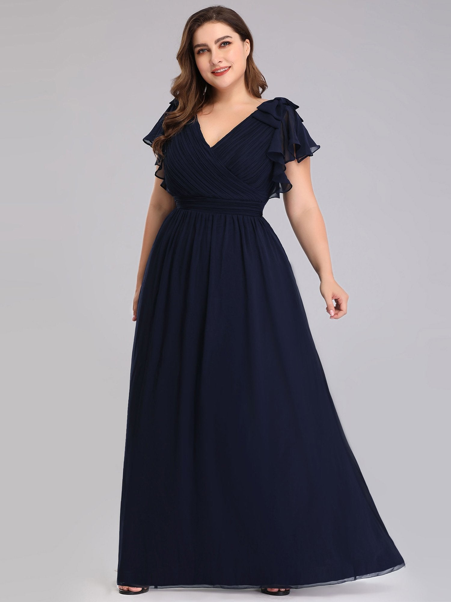 Jasmine Ruffle Sleeve Bridesmaids Dress