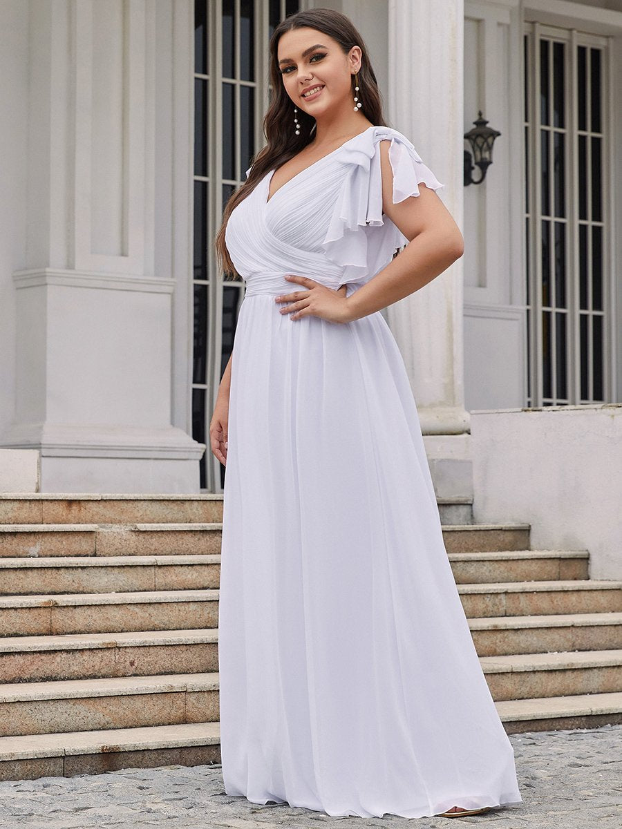 Jasmine Ruffle Sleeve Bridesmaids Dress