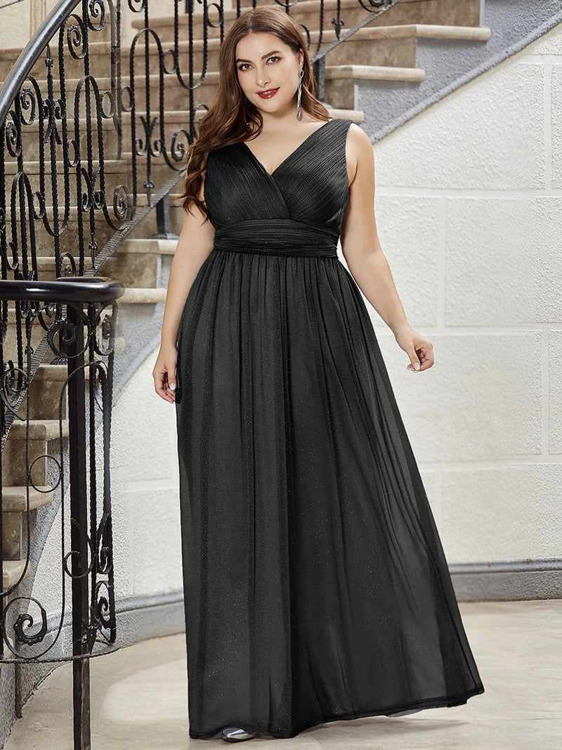 Plus size top dark grey dress
