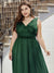 Danna Double V Neck Maxi Long Plus Size sparkly Evening Dress