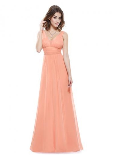 Molly Elegant Deep V Neck Bridesmaids Dress