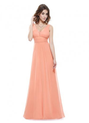 Molly Elegant Deep V Neck Bridesmaids Dress