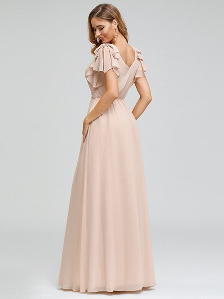 Jasmine Ruffle Sleeve Bridesmaids Dress
