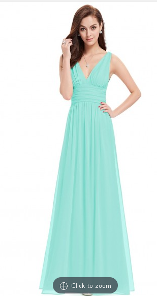 Emma Double V-Neck Bridesmaids Dress