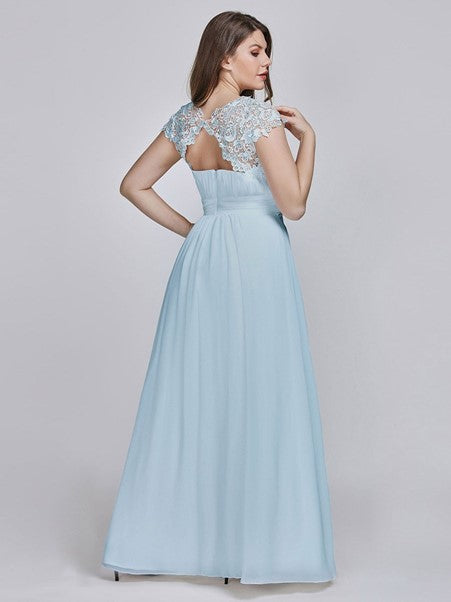 Shirley Lacey Neckline Bridesmaids Dress