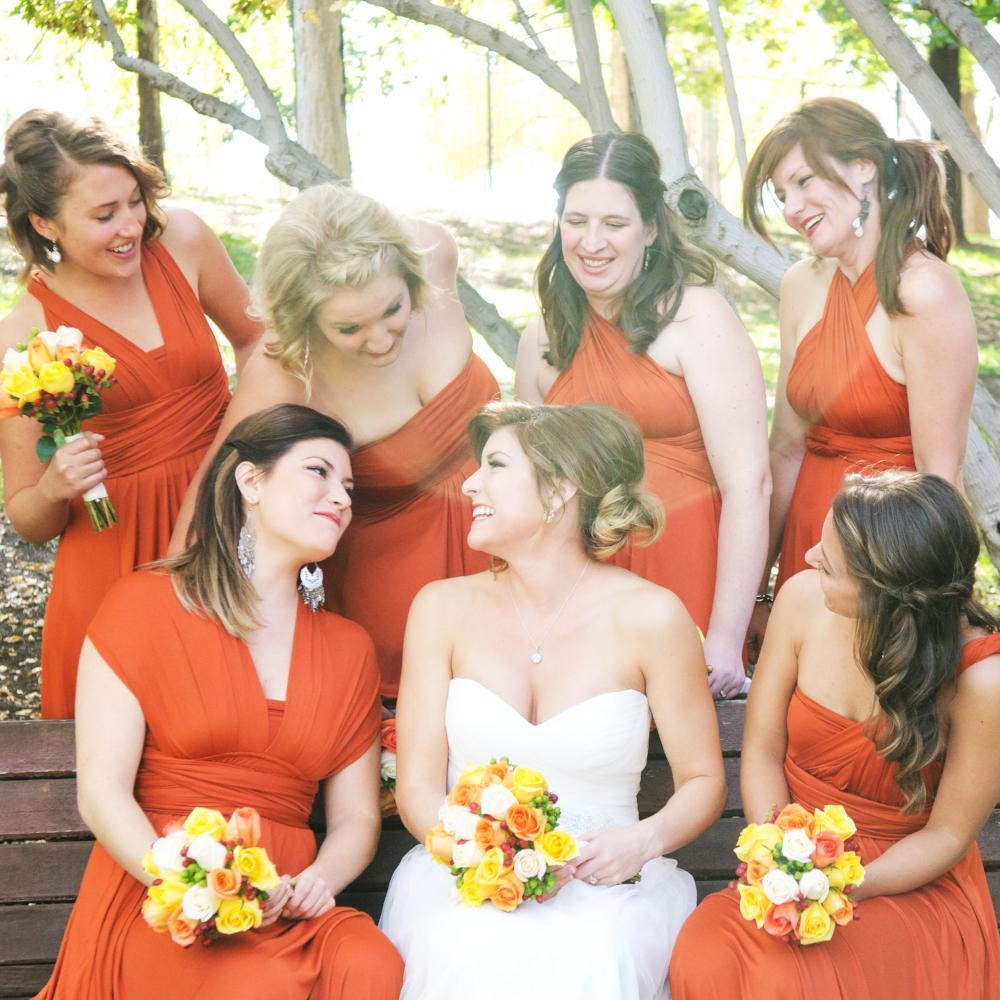 Burnt orange deals infinity dress