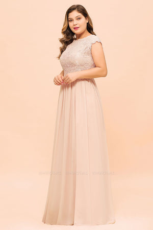 Elegant Jewel Chiffon Lace Bridesmaid Dress