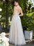 Wedding Dresses with Spaghetti Straps and Deep V-Neck