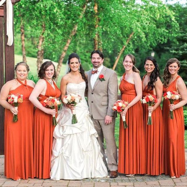 Burnt Orange Maxi Infinity Dress