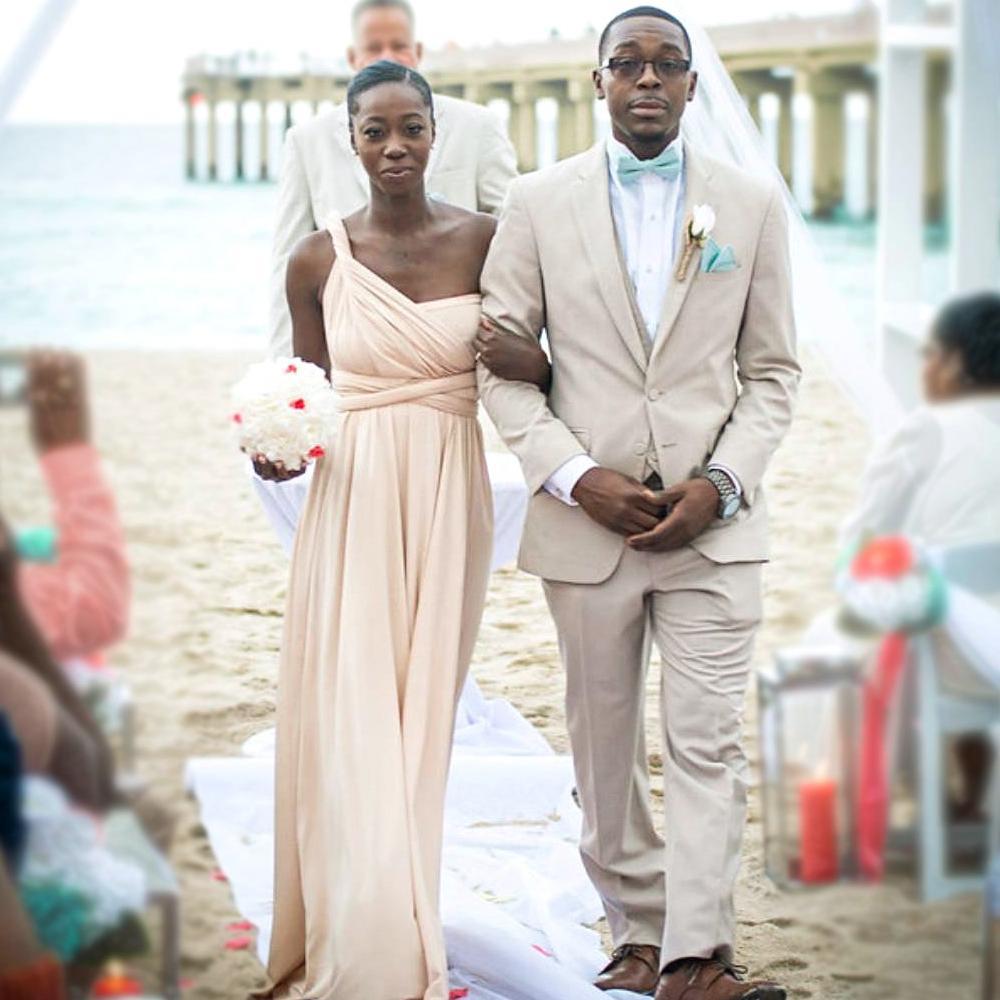 Champagne Maxi Infinity Dress