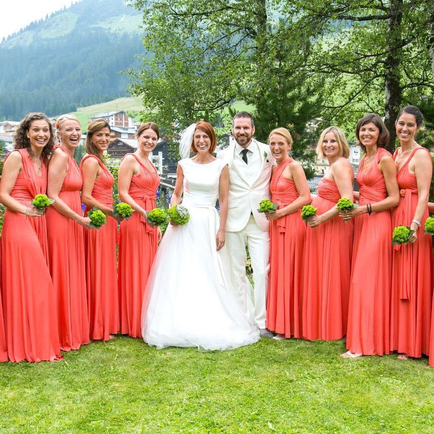 Coral Maxi Infinity Dress