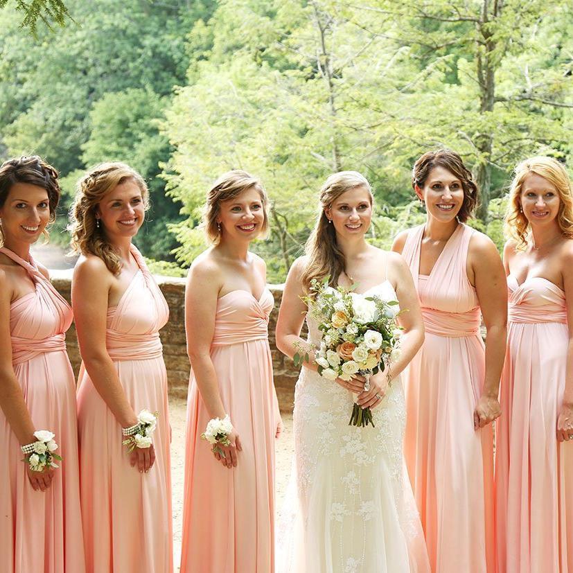 Peach Maxi Infinity Dress