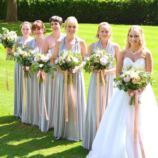 Silver Maxi Infinity Dress