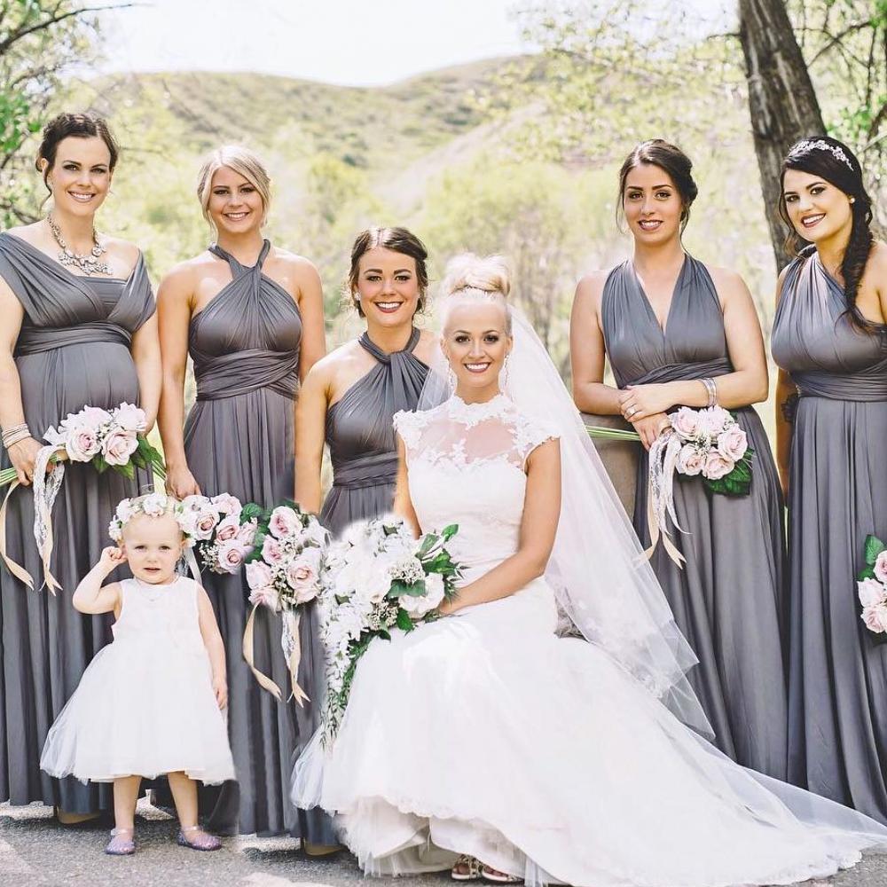 Slate Grey Maxi Infinity Dress