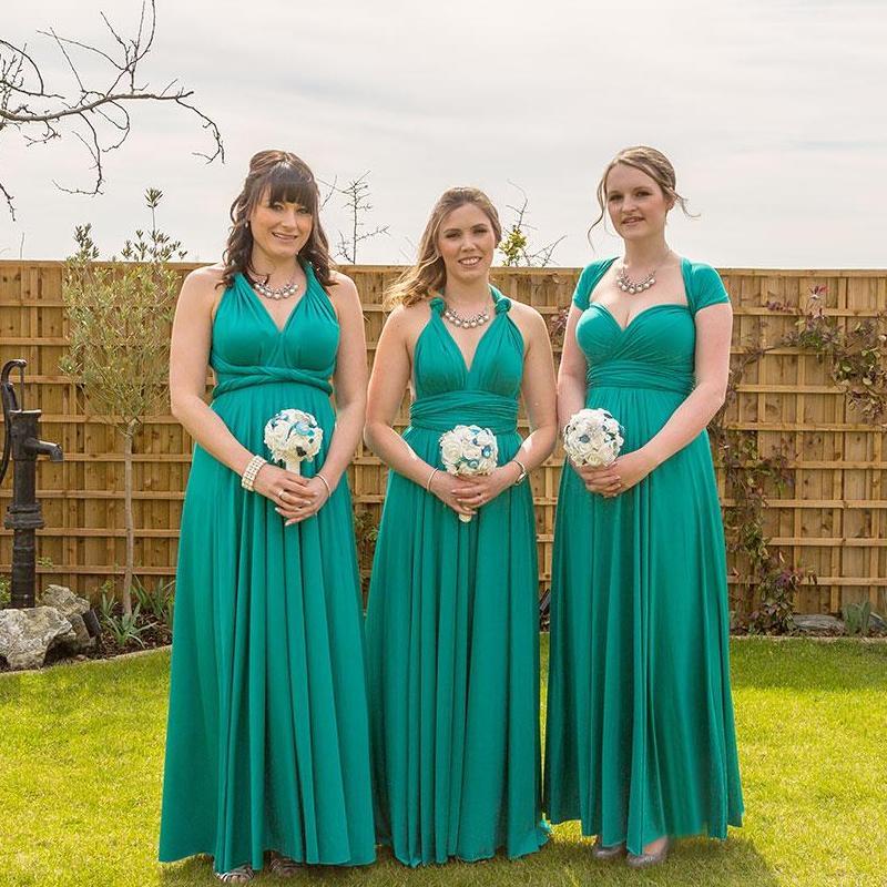 Teal Maxi Infinity Dress