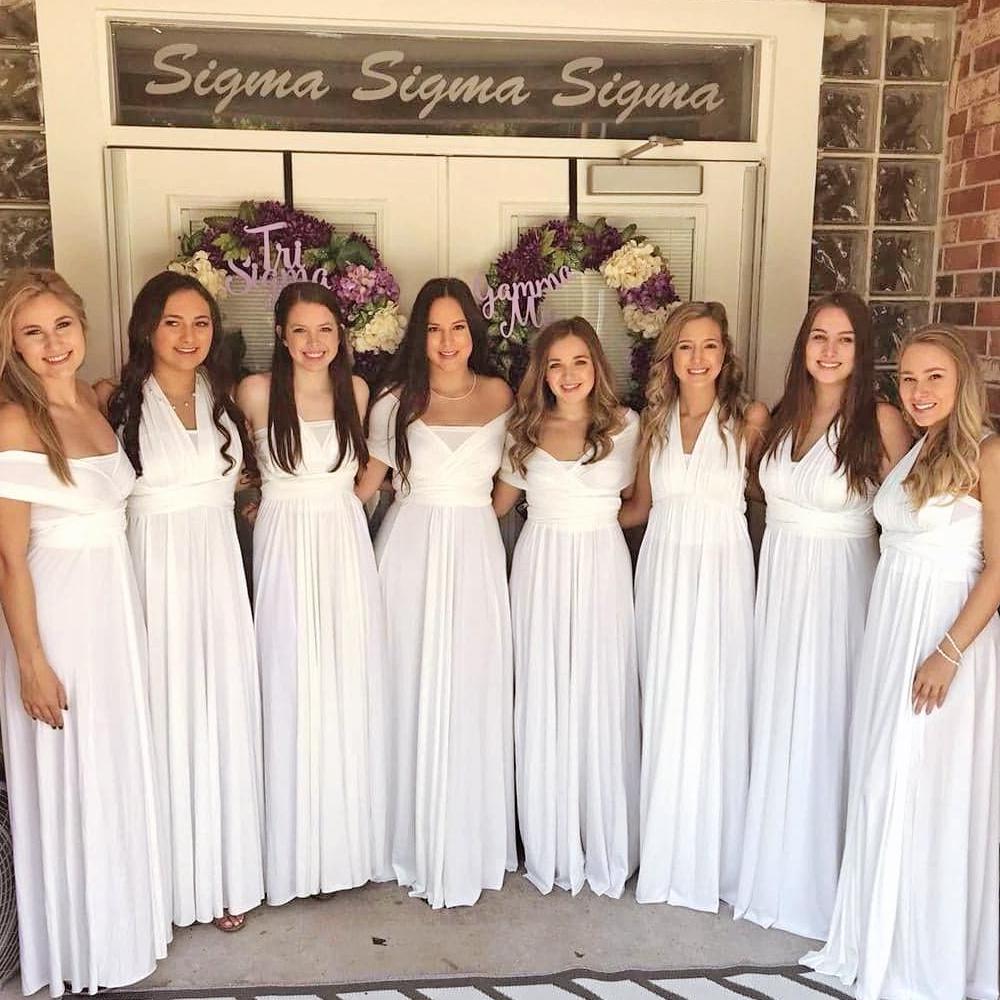 White Maxi Infinity Dress